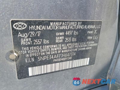 Zdjęcie 13 z 13 samochodu: 2018 HYUNDAI SONATA SEL VIN:5NPE34AF7JH647314 - miniatura