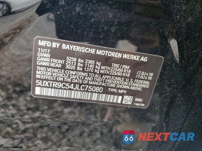 Zdjęcie 13 z 13 samochodu: 2018 BMW X3 XDRIVE30I VIN:5UXTR9C54JLC75080 - miniatura