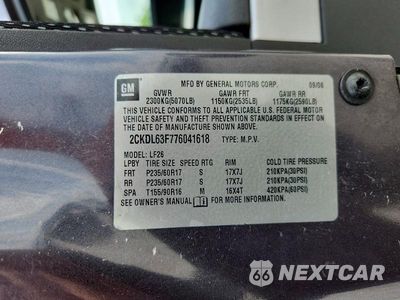 Zdjęcie 13 z 13 samochodu: 2007 PONTIAC TORRENT VIN:2CKDL63F776041618 - miniatura
