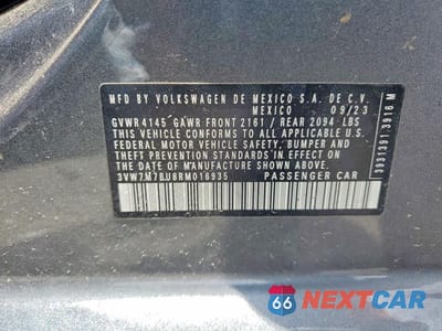 Zdjęcie 12 z 12 samochodu: 2024 VOLKSWAGEN JETTA SE VIN:3VW7M7BU8RM016935 - miniatura