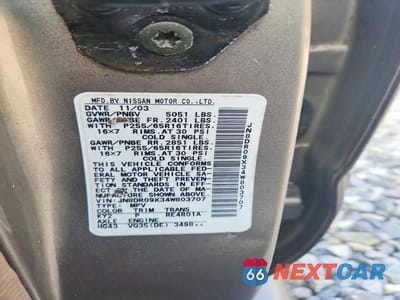 Zdjęcie 12 z 12 samochodu: 2004 NISSAN PATHFINDER SE VIN:JN8DR09X34W803707 - miniatura