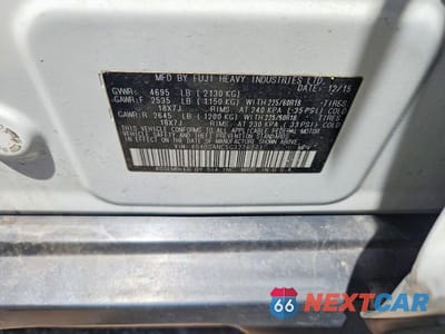 Zdjęcie 12 z 12 samochodu: 2016 SUBARU OUTBACK 2.5I LIMITED VIN:4S4BSANC5G3276271 - miniatura