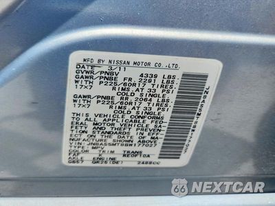 Zdjęcie 13 z 13 samochodu: 2011 NISSAN ROGUE S VIN:JN8AS5MT8BW177027 - miniatura