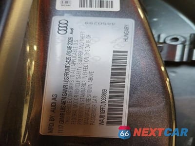 Zdjęcie 13 z 13 samochodu: 2018 AUDI S3 PREMIUM PLUS VIN:WAUB1GFF7J1033869 - miniatura