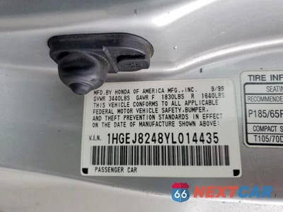 Zdjęcie 13 z 13 samochodu: 2000 HONDA CIVIC EX VIN:1HGEJ8248YL014435 - miniatura