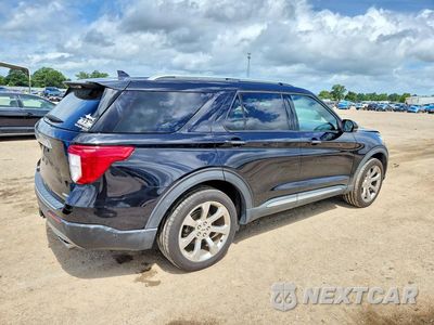 Trzecie zdjęcie samochodu z tyłu: 2020 FORD EXPLORER PLATINUM VIN:1FM5K8HC5LGA24220 - miniatura