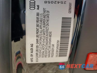 Zdjęcie 12 z 12 samochodu: 2024 AUDI A6 PREMIUM PLUS VIN:WAUE3BF24RN057591 - miniatura