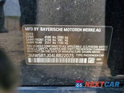 Zdjęcie 12 z 12 samochodu: 2020 BMW 330I VIN:3MW5R1J04L8B22075 - miniatura