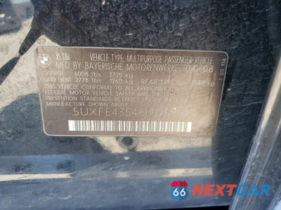 Zdjęcie 14 z 14 samochodu: 2008 BMW X5 3.0I VIN:5UXFE43548L025891 - miniatura