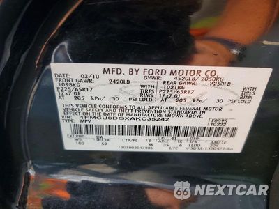 Zdjęcie 13 z 13 samochodu: 2010 FORD ESCAPE XLT VIN:1FMCU0DGXAKC35242 - miniatura