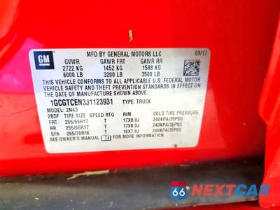 Zdjęcie 12 z 12 samochodu: 2018 CHEVROLET COLORADO LT VIN:1GCGTCEN3J1123931 - miniatura