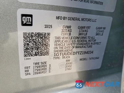 Zdjęcie 13 z 13 samochodu: 2026 GMC SIERRA K1500 SLT VIN:1GTUUDED7TZ194034 - miniatura