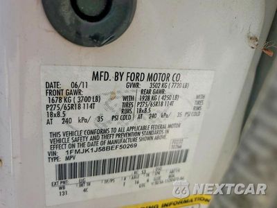 Zdjęcie 13 z 13 samochodu: 2011 FORD EXPEDITION EL XLT VIN:1FMJK1J58BEF50269 - miniatura