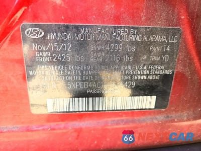 Zdjęcie 12 z 12 samochodu: 2013 HYUNDAI SONATA GLS VIN:5NPEB4AC1DH646429 - miniatura