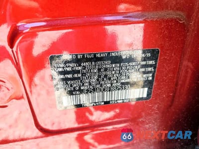 Zdjęcie 13 z 13 samochodu: 2015 SUBARU FORESTER 2.5I PREMIUM VIN:JF2SJADC8FH825330 - miniatura