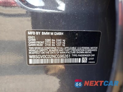 Zdjęcie 12 z 12 samochodu: 2022 BMW M8 VIN:WBSGV0C02NCG96261 - miniatura