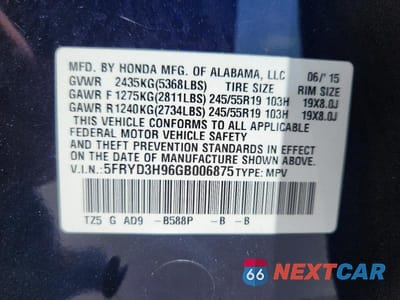 Zdjęcie 12 z 12 samochodu: 2016 ACURA MDX ADVANCE VIN:5FRYD3H96GB006875 - miniatura