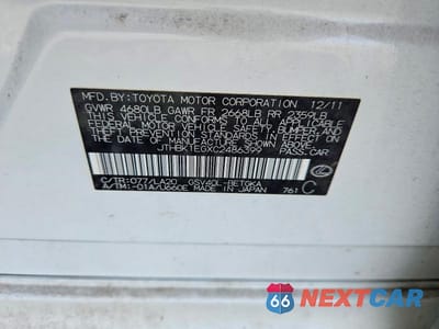 Zdjęcie 12 z 12 samochodu: 2012 LEXUS ES 350 VIN:JTHBK1EGXC2486399 - miniatura
