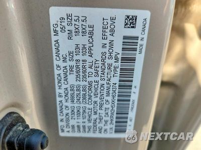 Zdjęcie 13 z 13 samochodu: 2019 HONDA CR-V EX VIN:2HKRW2H5XKH634374 - miniatura