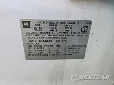 Zdjęcie 13 z 13 samochodu: 2012 GMC TERRAIN SLE VIN:2GKFLTE52C6370468 - miniatura
