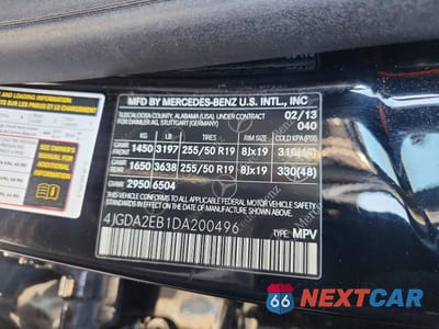 Zdjęcie 12 z 12 samochodu: 2013 MERCEDES-BENZ ML 350 4MATIC VIN:4JGDA2EB1DA200496 - miniatura