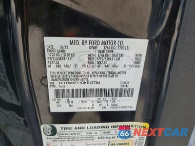 Zdjęcie 12 z 12 samochodu: 2013 FORD F150 SUPERCREW VIN:1FTFW1ET1DKD47784 - miniatura