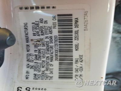 Zdjęcie 12 z 12 samochodu: 2007 TOYOTA COROLLA LE VIN:1NXBR30E17Z878093 - miniatura