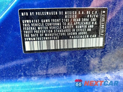 Zdjęcie 13 z 13 samochodu: 2024 VOLKSWAGEN JETTA SEL VIN:3VWGM7BU2RM097687 - miniatura