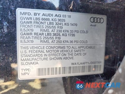 Zdjęcie 14 z 14 samochodu: 2018 AUDI Q7 PREMIUM PLUS VIN:WA1LAAF71JD037308 - miniatura