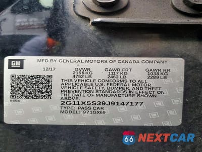 Zdjęcie 12 z 12 samochodu: 2018 CHEVROLET IMPALA LS VIN:2G11X5S39J9147177 - miniatura