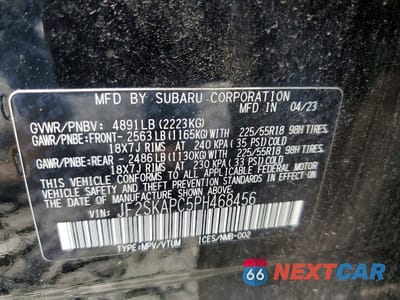 Zdjęcie 13 z 13 samochodu: 2023 SUBARU FORESTER LIMITED VIN:JF2SKAPC5PH468456 - miniatura