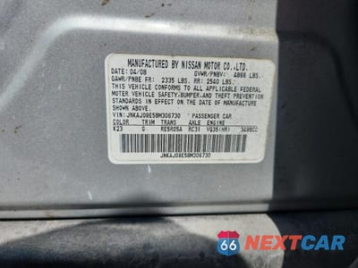 Zdjęcie 12 z 12 samochodu: 2008 INFINITI EX35 BASE VIN:JNKAJ09E58M306730 - miniatura