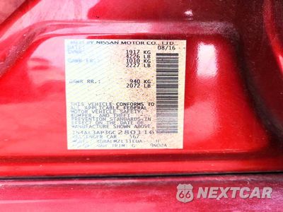 Zdjęcie 12 z 12 samochodu: 2016 NISSAN ALTIMA 2.5 SV VIN:1N4AL3AP3GC280116 - miniatura