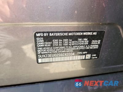 Zdjęcie 12 z 12 samochodu: 2025 BMW X5 VIN:5UX23EU02S9Z43334 - miniatura