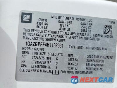 Zdjęcie 13 z 13 samochodu: 2017 CHEVROLET EXPRESS G3500 LT VIN:1GAZGPFF4H1132961 - miniatura