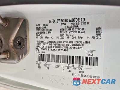Zdjęcie 12 z 12 samochodu: 2022 FORD TRANSIT CONNECT XLT VIN:NM0LS7T2XN1521481 - miniatura