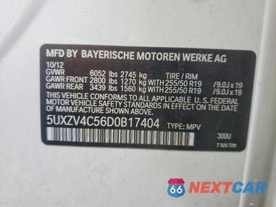 Zdjęcie 13 z 13 samochodu: 2013 BMW X5 XDRIVE35I VIN:5UXZV4C56D0B17404 - miniatura
