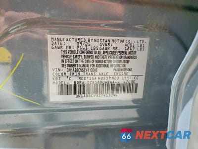 Zdjęcie 13 z 13 samochodu: 2025 NISSAN SENTRA SV VIN:3N1AB8CV5SY413046 - miniatura