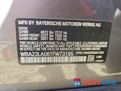 Zdjęcie 13 z 13 samochodu: 2026 BMW 330XI VIN:WBA23LA08TFW73195 - miniatura