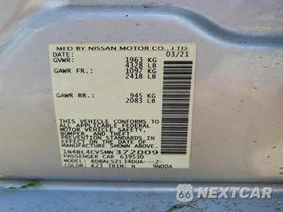 Zdjęcie 13 z 13 samochodu: 2021 NISSAN ALTIMA SR VIN:1N4BL4CV5MN372009 - miniatura