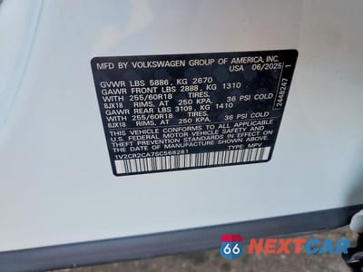 Zdjęcie 13 z 13 samochodu: 2025 VOLKSWAGEN ATLAS PEAK EDITION SE VIN:1V2CR2CA7SC568281 - miniatura