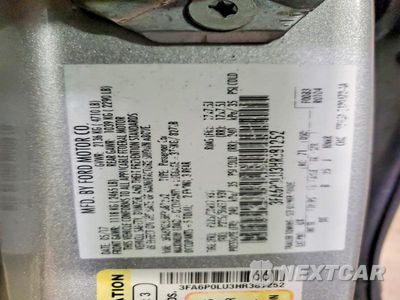 Zdjęcie 12 z 12 samochodu: 2017 FORD FUSION SE HYBRID VIN:3FA6P0LU3HR381252 - miniatura