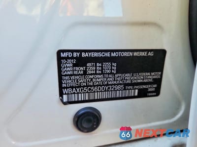 Zdjęcie 12 z 12 samochodu: 2013 BMW 528 I VIN:WBAXG5C56DDY32985 - miniatura