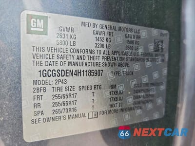Zdjęcie 13 z 13 samochodu: 2017 CHEVROLET COLORADO Z71 VIN:1GCGSDEN4H1185907 - miniatura