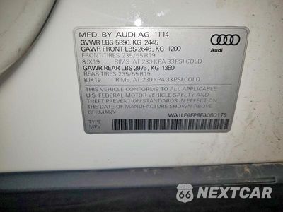 Zdjęcie 13 z 13 samochodu: 2015 AUDI Q5 PREMIUM PLUS VIN:WA1LFAFP8FA080179 - miniatura