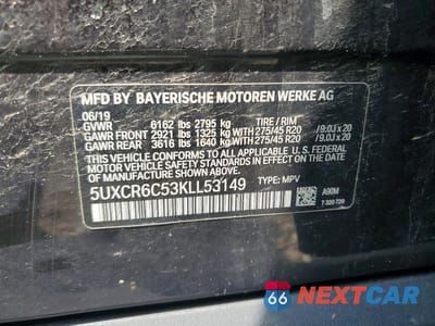 Zdjęcie 13 z 13 samochodu: 2019 BMW X5 XDRIVE40I VIN:5UXCR6C53KLL53149 - miniatura