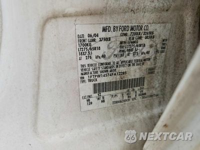 Zdjęcie 12 z 12 samochodu: 2004 FORD F-150 VIN:1FTPW14574FA12285 - miniatura
