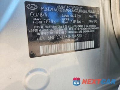 Zdjęcie 12 z 12 samochodu: 2018 HYUNDAI ELANTRA SE VIN:5NPD74LF3JH284880 - miniatura