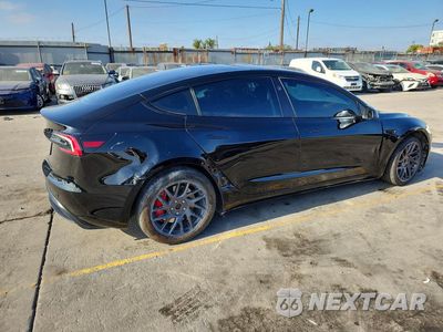 Trzecie zdjęcie samochodu z tyłu: 2025 TESLA MODEL 3 VIN:5YJ3E1EA3SF980608 - miniatura