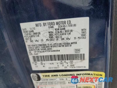 Zdjęcie 12 z 12 samochodu: 2013 FORD F150 SUPERCREW VIN:1FTFW1ET7DFA56554 - miniatura